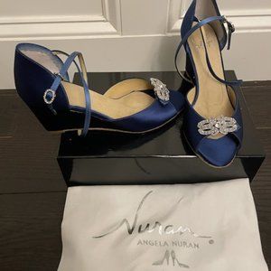 Angela Nuran Marlene shoes - custom Navy dye